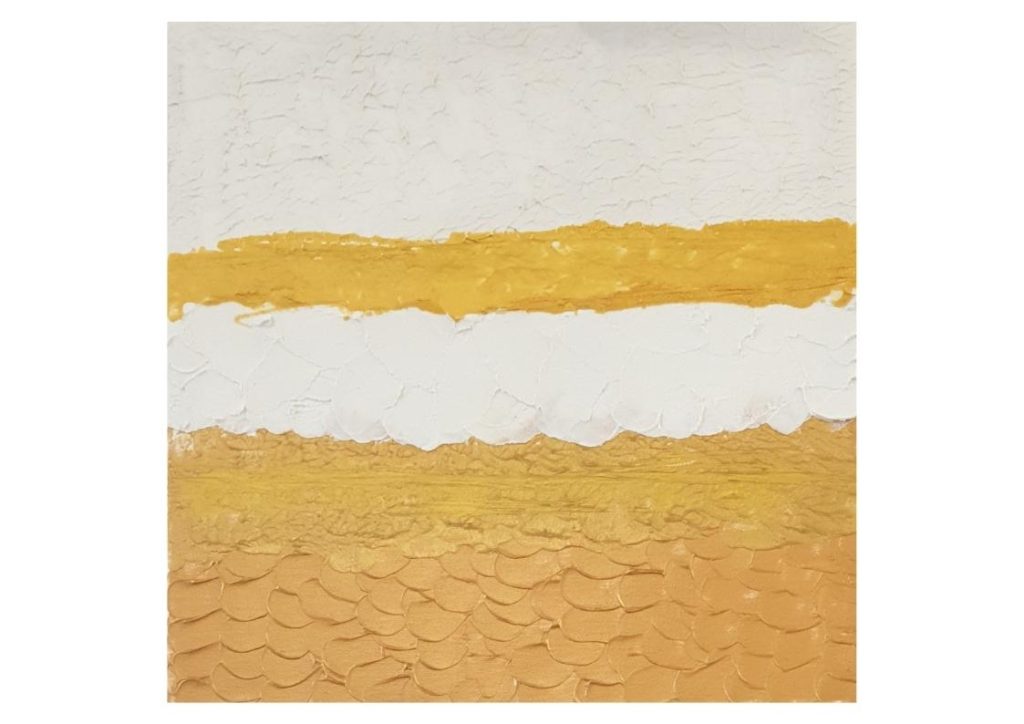 Tablou Gold touch Tablou Golden Shore – pictură abstractă aurie de Victoria Grădinar