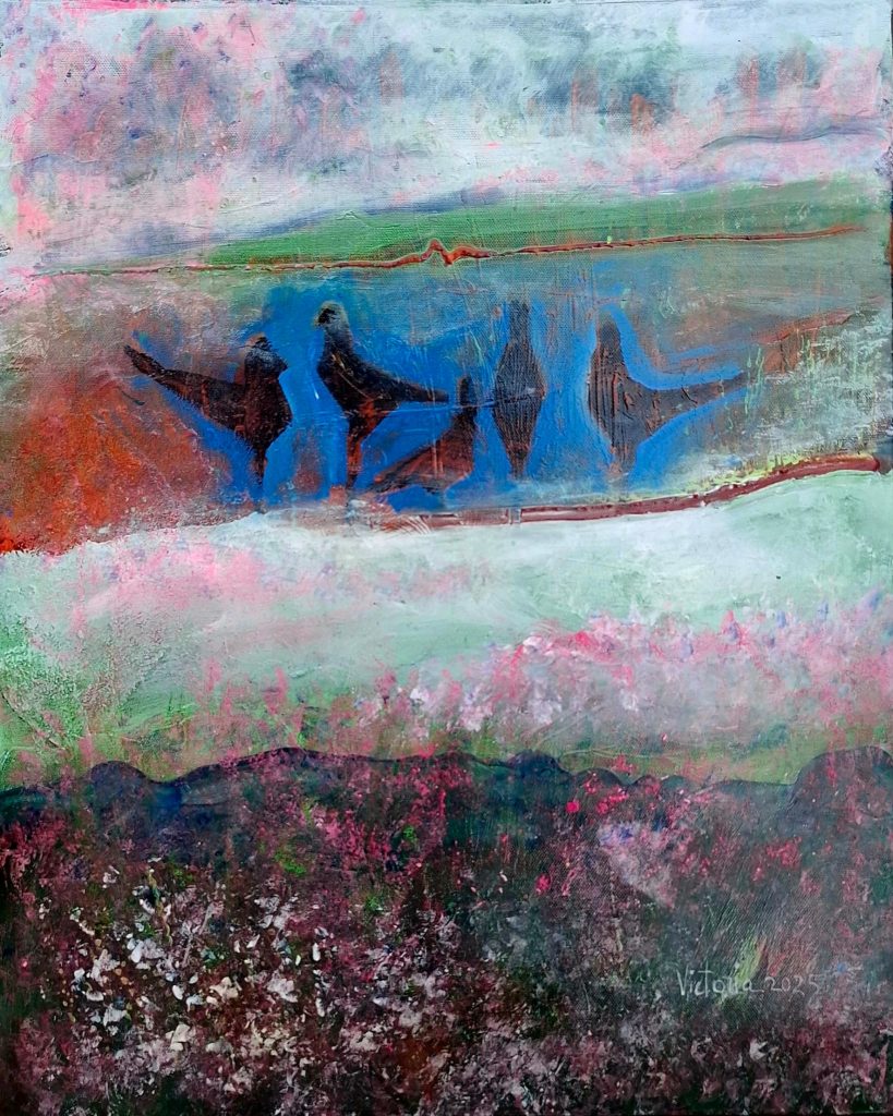 WhatsApp Image 2025-02-11 at 14.41.03 Tablou Discussion cu personaje abstracte – Victoria Grădinar